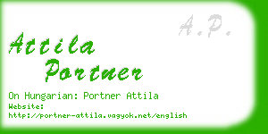 attila portner business card